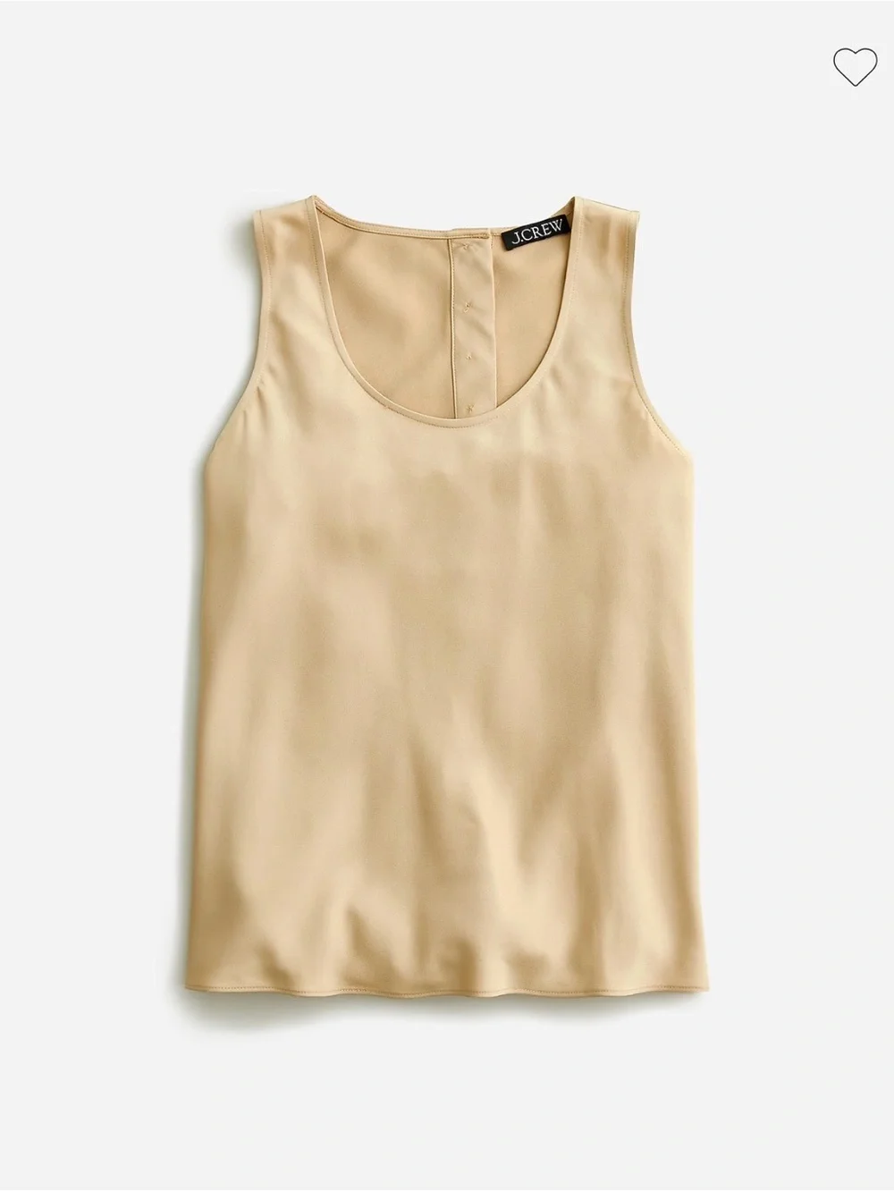 J. Crew Women's Sleeveless shell top in everyday crepe in light khaki
